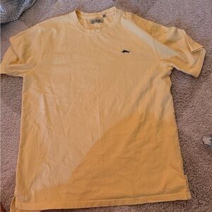 Men's Yellow Short Sleeve Tee with Shark Logo